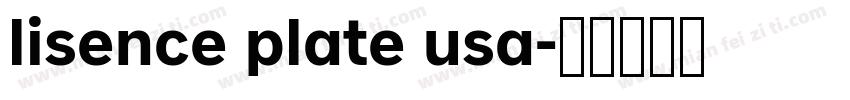 lisence plate usa字体转换